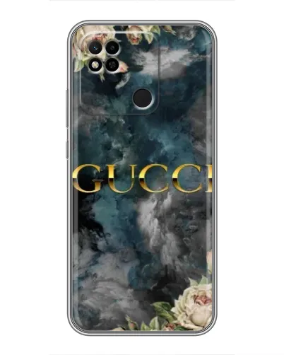 Чехол для Xiaomi Redmi 10A с картинкой «Абстрактные цветы Gucci» Чехол для Xiaomi Redmi 10A с картинкой «Абстрактные цветы Gucci»