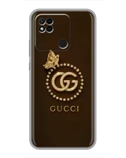 Чехол для Xiaomi Redmi 10A с картинкой «Gucci — золотая бабочка»
