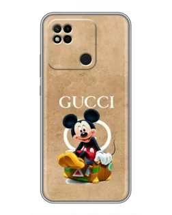 Чехол для Xiaomi Redmi 10A с картинкой «Микки Маус Gucci — крафт»