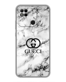 Чехол для Xiaomi Redmi 10A с картинкой «Gucci — мраморный шик»