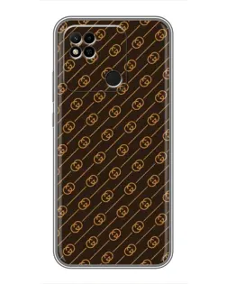 Чехол для Xiaomi Redmi 10A с картинкой «Gucci — золотые диагонали»
