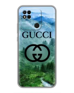 Чехол для Xiaomi Redmi 10A с картинкой «Gucci — горный пейзаж»
