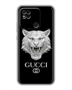 Чохол для Xiaomi Redmi 10A з картинкою «Gucci — срібний лев» Чохол для Xiaomi Redmi 10A з картинкою «Gucci — срібний лев»