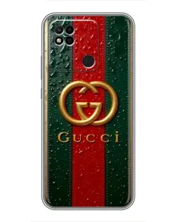 Чохол для Xiaomi Redmi 10A з картинкою «Gucci — фірмова смуга та золото» Чохол для Xiaomi Redmi 10A з картинкою «Gucci — фірмова смуга та золото»