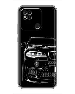 Чехол для Xiaomi Redmi 10A с картинкой «Темный силуэт BMW»