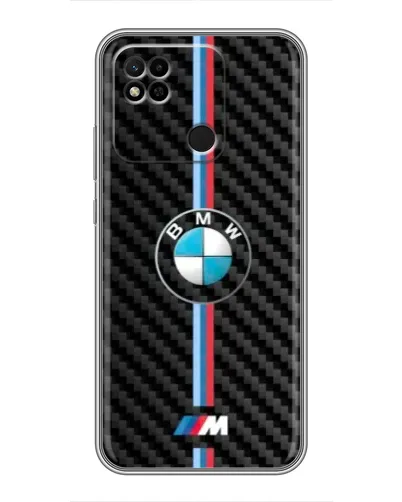 Чехол для Xiaomi Redmi 10A с картинкой «Эмблема BMW и карбон» Чехол для Xiaomi Redmi 10A с картинкой «Эмблема BMW и карбон»