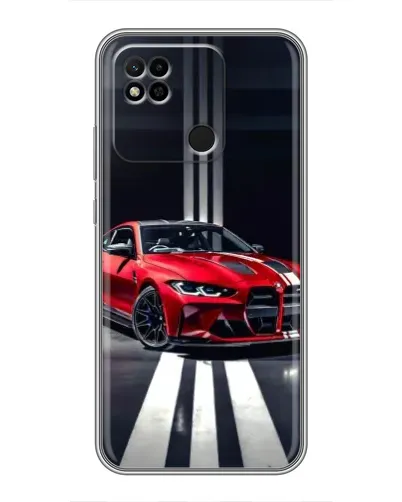 Чехол для Xiaomi Redmi 10A с картинкой «Красная BMW на дороге» Чехол для Xiaomi Redmi 10A с картинкой «Красная BMW на дороге»