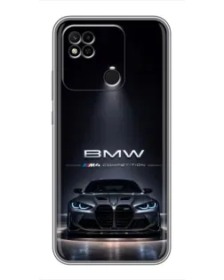 Чехол для Xiaomi Redmi 10A с картинкой «BMW сквозь ночной город»