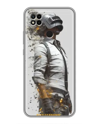 Чехол для Xiaomi Redmi 10A с картинкой «PUBG — боец в пыли»