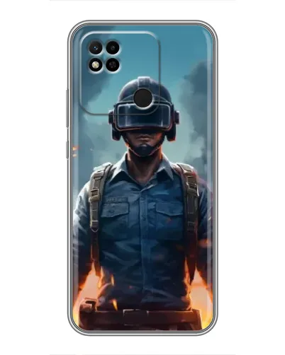 Чехол для Xiaomi Redmi 10A с картинкой «PUBG — реалистичный герой»