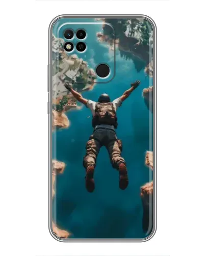 Чехол для Xiaomi Redmi 10A с картинкой «PUBG — свободное падение»