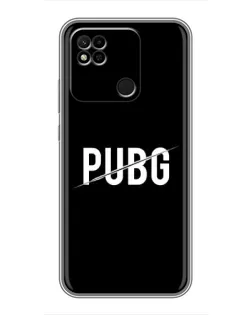 Чехол для Xiaomi Redmi 10A с картинкой «PUBG — белый логотип»