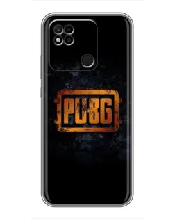 Чехол для Xiaomi Redmi 10A с картинкой «PUBG — золотой логотип»