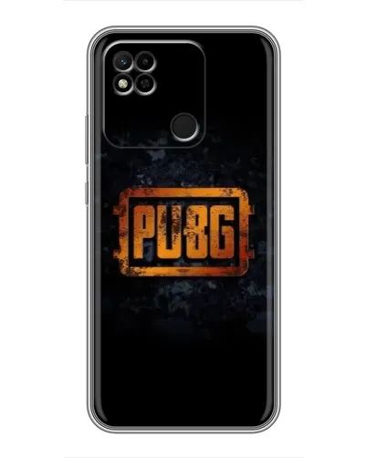 Чехол для Xiaomi Redmi 10A с картинкой «PUBG — золотой логотип»