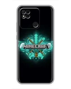 Чохол для Xiaomi Redmi 10A з картинкою «Minecraft Diamond лого»