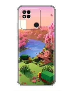 Чохол для Xiaomi Redmi 10A з картинкою «Рожеве дерево Minecraft»