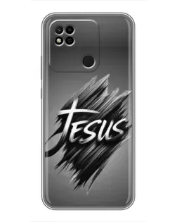 Чехол для Xiaomi Redmi 10A с картинкой «Надпись Jesus Graffiti»