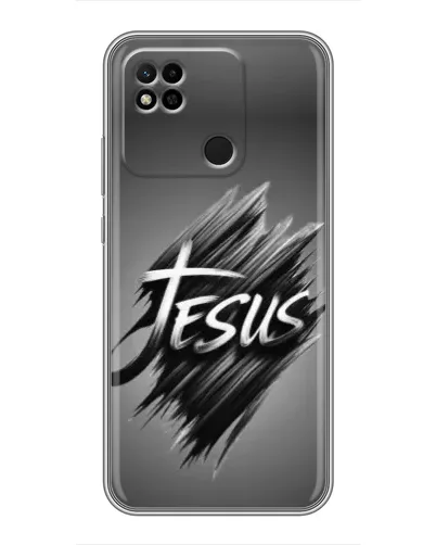 Чехол для Xiaomi Redmi 10A с картинкой «Надпись Jesus Graffiti»