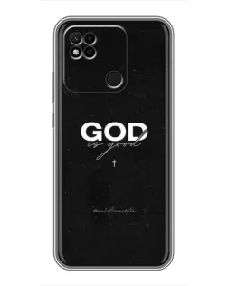 Чехол для Xiaomi Redmi 10A с картинкой «GOD — Бог над всем»