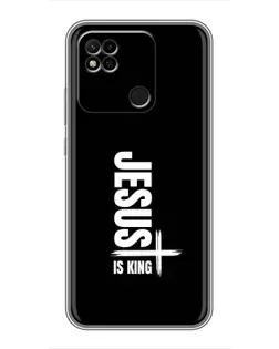 Чехол для Xiaomi Redmi 10A с картинкой «Вертикаль веры Jesus»