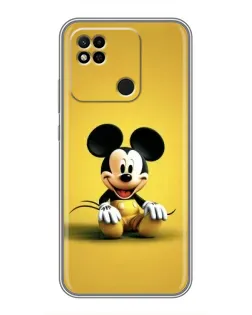 Чехол для Xiaomi Redmi 10A с картинкой «Микки на желтом»