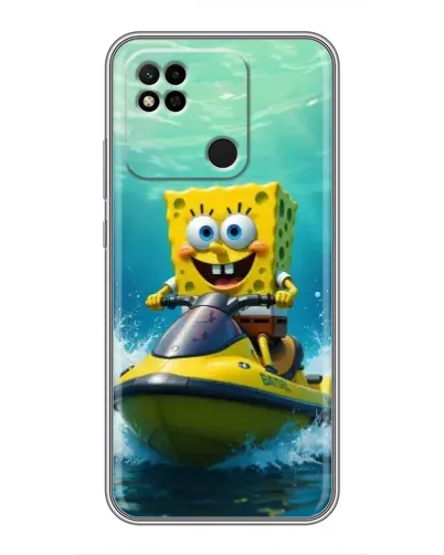 Чехол для Xiaomi Redmi 10A с картинкой «Спанч Боб на гидроцикле» Чехол для Xiaomi Redmi 10A с картинкой «Спанч Боб на гидроцикле»