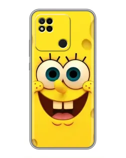 Чехол для Xiaomi Redmi 10A с картинкой «Губка Боб улыбка»