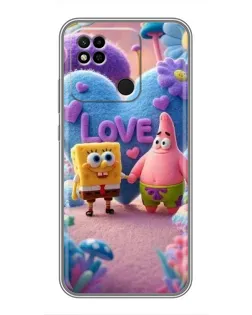 Чехол для Xiaomi Redmi 10A с картинкой «Губка Боб Патрик»