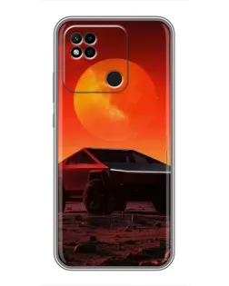 Чехол для Xiaomi Redmi 10A с картинкой «Cybertruck на Марсе»