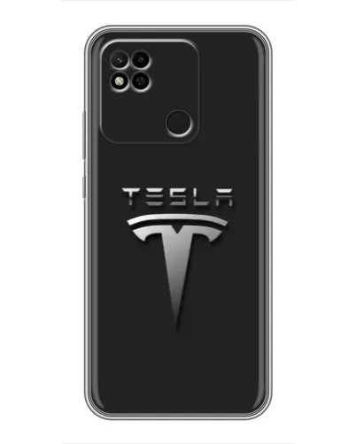 Чехол для Xiaomi Redmi 10A с картинкой «Стальной логотип Tesla» Чехол для Xiaomi Redmi 10A с картинкой «Стальной логотип Tesla»