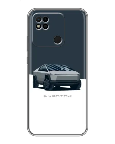 Чехол для Xiaomi Redmi 10A с картинкой «Серебристый Cybertruck Tesla» Чехол для Xiaomi Redmi 10A с картинкой «Серебристый Cybertruck Tesla»