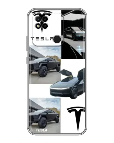 Чехол для Xiaomi Redmi 10A с картинкой «Коллаж Cybertruck Tesla» Чехол для Xiaomi Redmi 10A с картинкой «Коллаж Cybertruck Tesla»