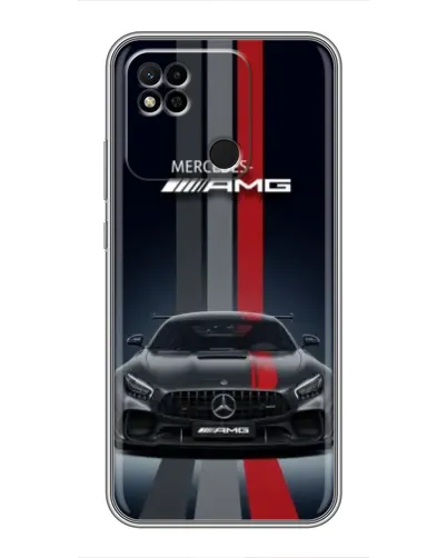 Чехол для Xiaomi Redmi 10A с картинкой «Mercedes — белый карбон»