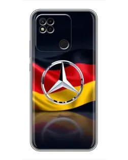 Чехол для Xiaomi Redmi 10A с картинкой «Mercedes — флаг Германии»