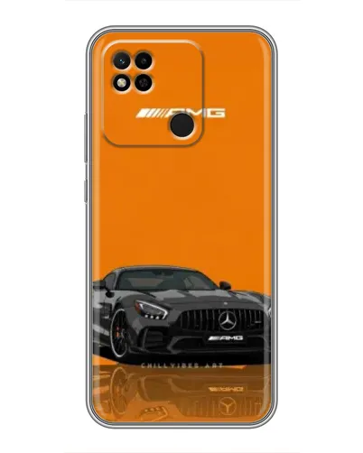 Чехол для Xiaomi Redmi 10A с картинкой «Оранжевый Mercedes AMG»