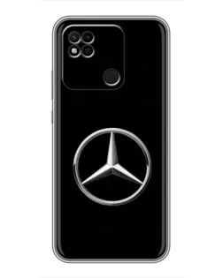 Чехол для Xiaomi Redmi 10A с картинкой «Mercedes классический лого»