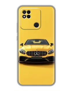 Чехол для Xiaomi Redmi 10A с картинкой «Желтый Mercedes GT»
