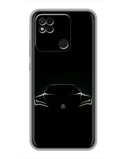 Чехол для Xiaomi Redmi 10A с картинкой «Mercedes — силуэт авто» Чехол для Xiaomi Redmi 10A с картинкой «Mercedes — силуэт авто»