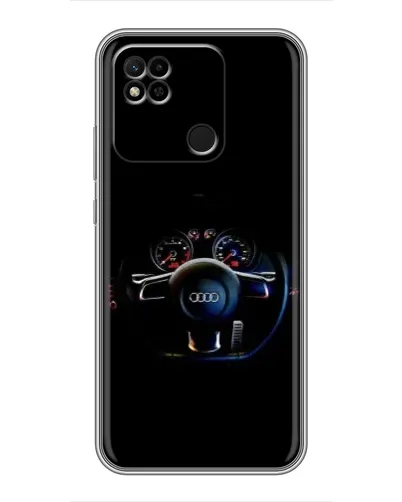 Чехол для Xiaomi Redmi 10A с картинкой «Салон Audi — руль»