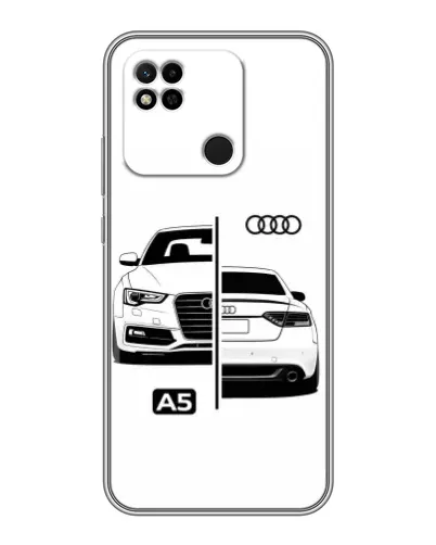 Чехол для Xiaomi Redmi 10A с картинкой «Audi — контрастный дизайн»
