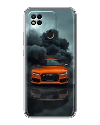 Чехол для Xiaomi Redmi 10A с картинкой «Audi в облаках дыма»