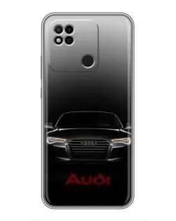 Чехол для Xiaomi Redmi 10A с картинкой «Audi — градиентный контур»
