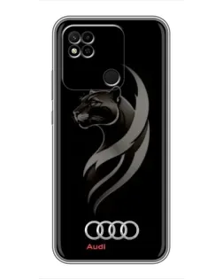 Чехол для Xiaomi Redmi 10A с картинкой «Графика — пантера и Audi»
