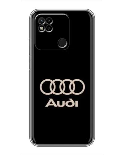 Чехол для Xiaomi Redmi 10A с картинкой «Audi — золотой логотип»
