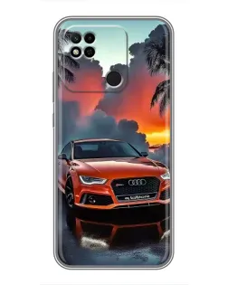Чехол для Xiaomi Redmi 10A с картинкой «Audi — закат»