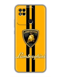 Чехол для Xiaomi Redmi 10A с картинкой «Lamborghini Stripe желтый»
