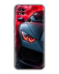 Чехол для Xiaomi Redmi 10A с картинкой «Lamborghini красное сияние»