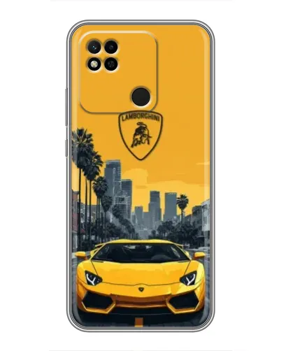 Чехол для Xiaomi Redmi 10A с картинкой «Желтый Lamborghini город» Чехол для Xiaomi Redmi 10A с картинкой «Желтый Lamborghini город»
