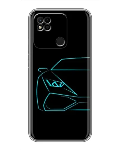 Чехол для Xiaomi Redmi 10A с картинкой «Голубой силуэт Lamborghini» Чехол для Xiaomi Redmi 10A с картинкой «Голубой силуэт Lamborghini»