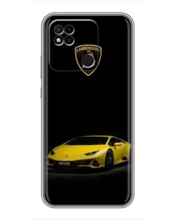 Чехол для Xiaomi Redmi 10A с картинкой «Lamborghini желтый акцент»